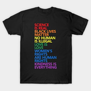 Science Is Real Black Lives Matter Lgbt Pride Blm Equality T-Shirt